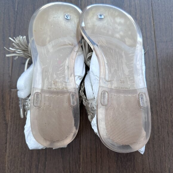 Stuart Weitzman Flat Getali Jelly Tassel Thong Sandals - Picture 5 of 7